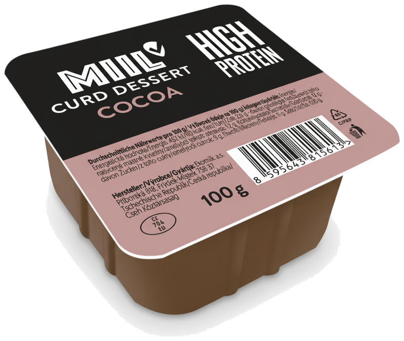 MIIL High protein cocoa curd dessert
