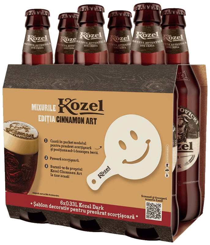 Kozel Dark Bere neagra 6pack + sablon