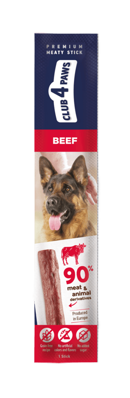Club 4 Paws Premium recompensa pentru caini stick cu carne de vita