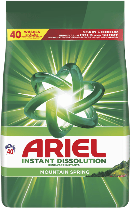 Ariel Mountain Spring Detergent Powder, 40 Washes