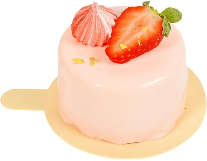 La Petite Blanche Fraise Prajitura cu mousse de vanilie si fructe rosii
