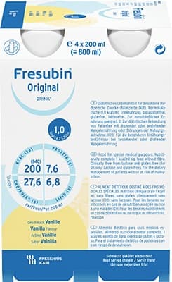 FRESUBIN ORIGINAL VANILIE 4FLACOANE X 200ML