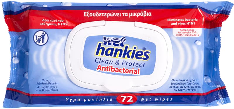 Wet Hankies Antibacterial Wet Wipes