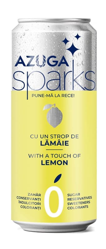 Azuga Sparks Refreshing drink with carbonated mineral water and lemon extract