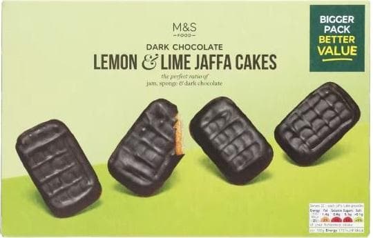 Marks & Spencer Prajituri Jaffa cu ciocolata neagra lamaie si lime