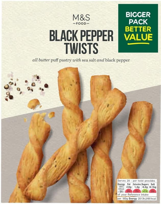 Marks & Spencer Spirale twist cu piper negru
