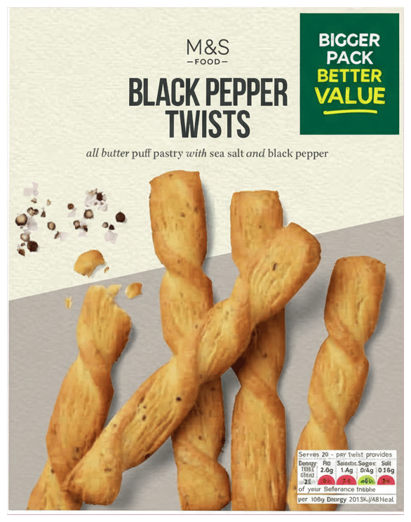 Marks & Spencer Spirale twist cu piper negru