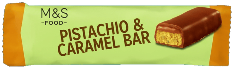 Marks & Spencer Food Pistachio and Caramel Bar