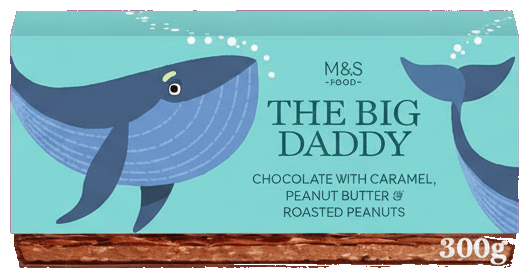 Marks & Spencer Big Dady Baton de ciocolata cu carmel, unt de arahide si arahide prajite
