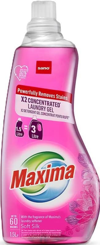 Sano Maxima Power Soft Silk Detergent gel concentrat pentru rufe, 60 spalari