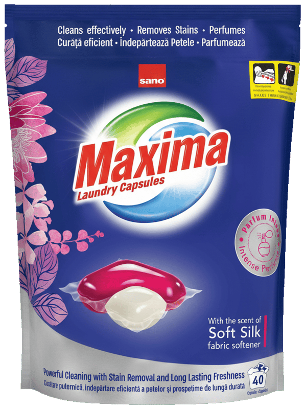 Sano Maxima Soft Silk Gel Capsules for Laundry