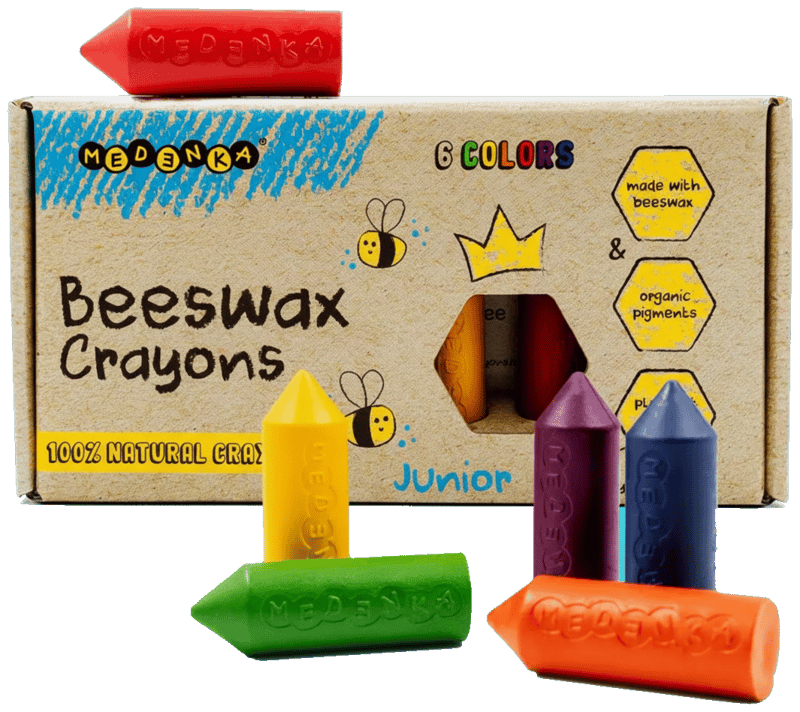 Medenka Junior Natural Beeswax Pencils