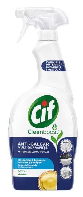 Cif Cleanboost Solutie multisuprafete anticalcar cu otet