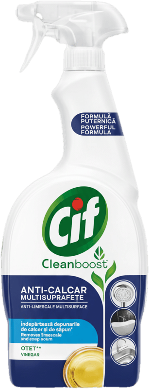 Cif Cleanboost Solutie multisuprafete anticalcar cu otet