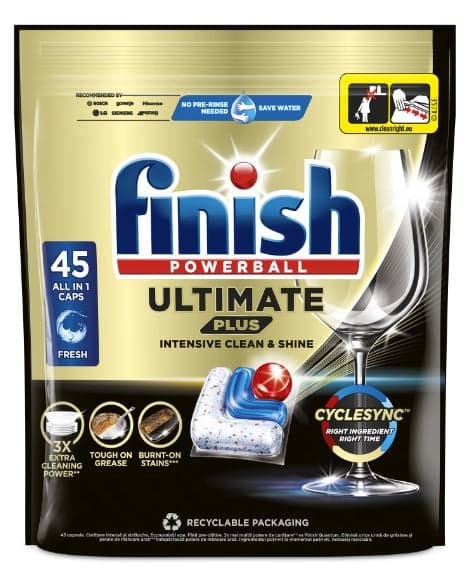 Finish Ultimate Plus Intensive Clean Shine Tablete pentru masina de spalat vase, 45 spalari
