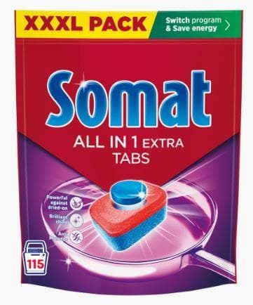 Somat All In One Extra Capsule pentru masina de spalat vase , 115 spalari