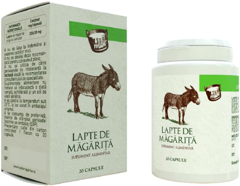 Donkey milk capsules, 20 capsules