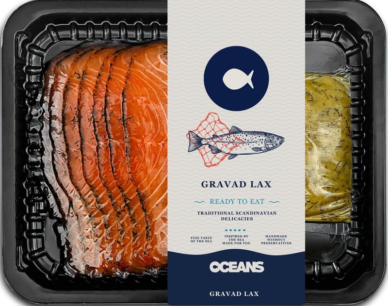 OCEANS Gravad lax with mustard and dill dressing