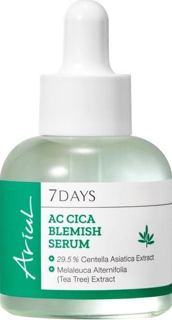 Ariul 7 zile 30,5% soluție Cica + BHA & Arbore de ceai, Serum tratament acnee și cosuri