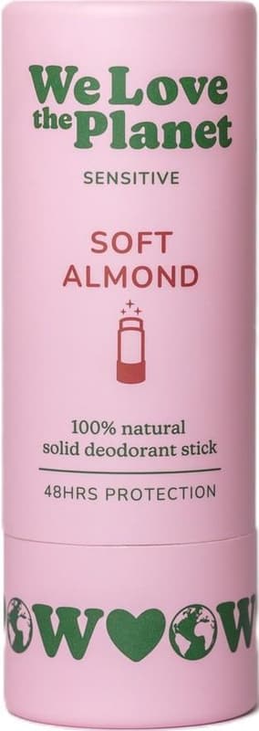 We Love The Planet Deodorant natural stick, soft almond, sensitive