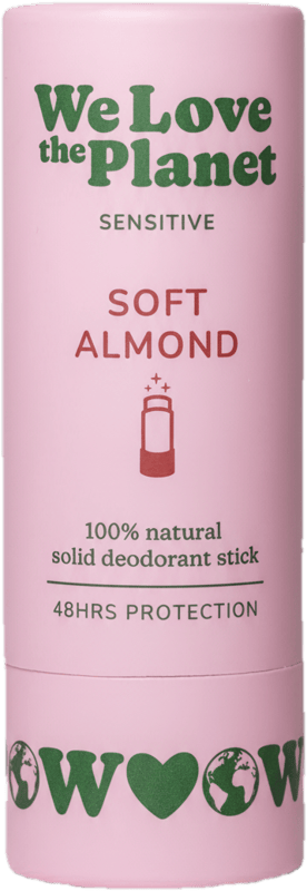 We Love The Planet Deodorant natural stick, soft almond, sensitive