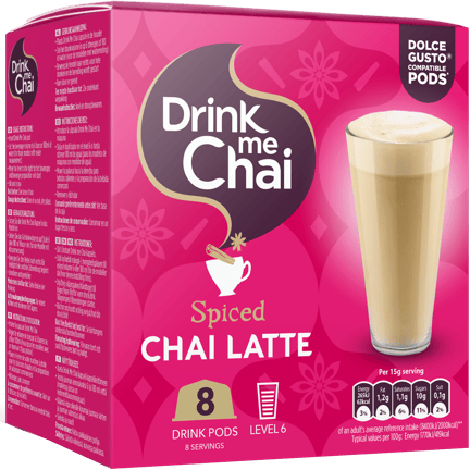 Drink Me Chai Ceai Latte spiced capsule compatibil Dolce Gusto