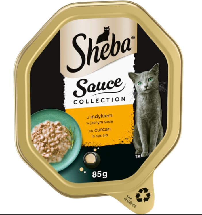 ShebaSauce Collection Wet Adult Cat Food with Turkey in White Sauce