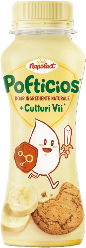 Napolact Pofticios Iaurt de baut 1.8% banane si biscuiti