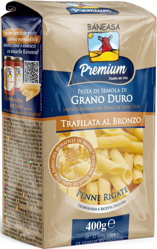 Baneasa Premium Penne rigate grau dur al bronzo