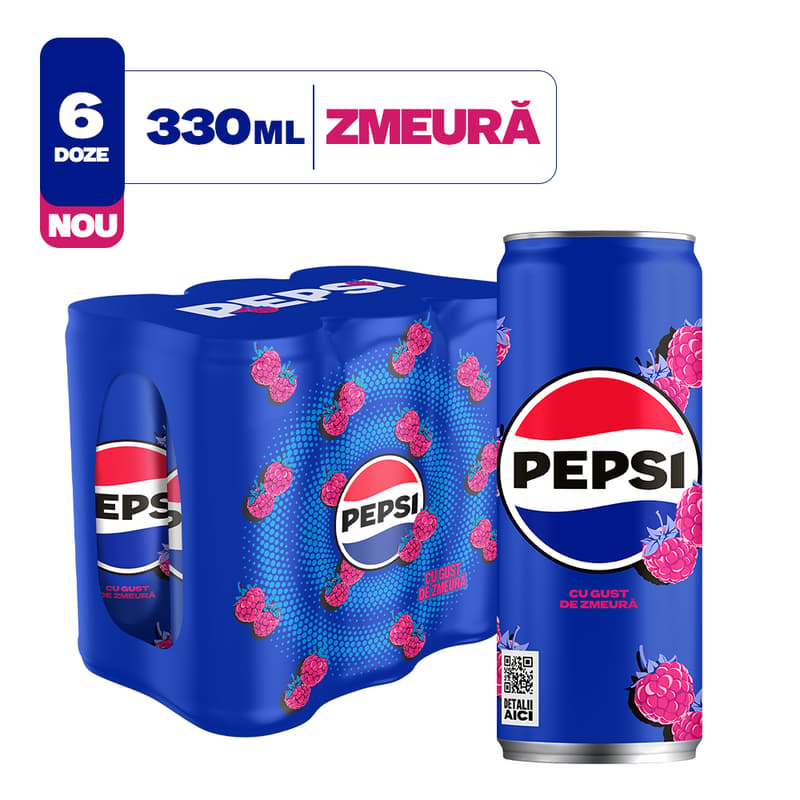 Pepsi Raspberry Bautura racoritoare carbogazoasa 6 pack doza