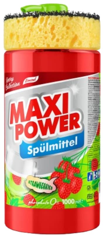 Maxi Power Strawberry Scent Sponge Dishwashing Detergent
