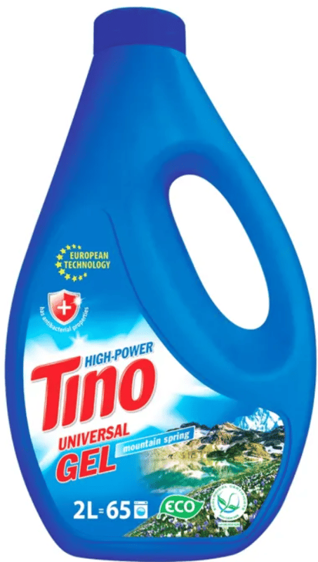 Tino High-Power Gel de spalat pentru rufe colorate si albe, Mountain Spring