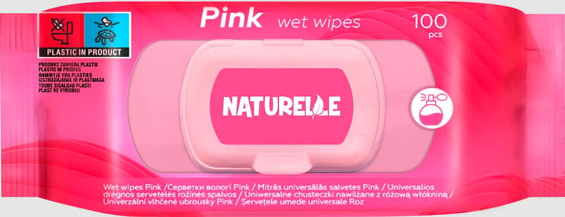 Naturelle Pink Servetele umede, flip-top, 100 bucati