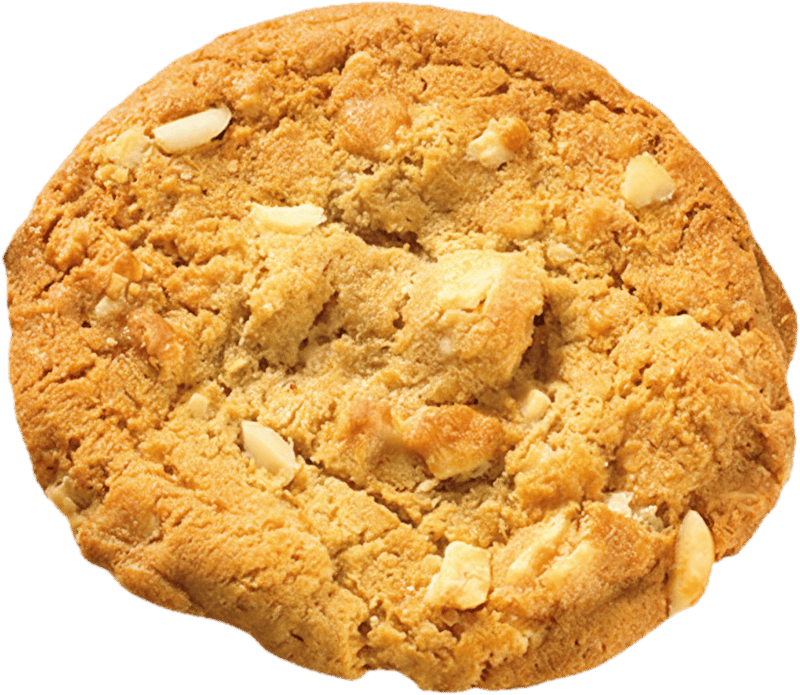 Cookie cu bucati de ciocolata alba si nuci de macadamia