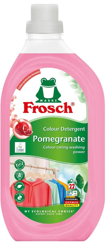 Frosch ECO Liquid Laundry Detergent for colored clothes with pomegranate