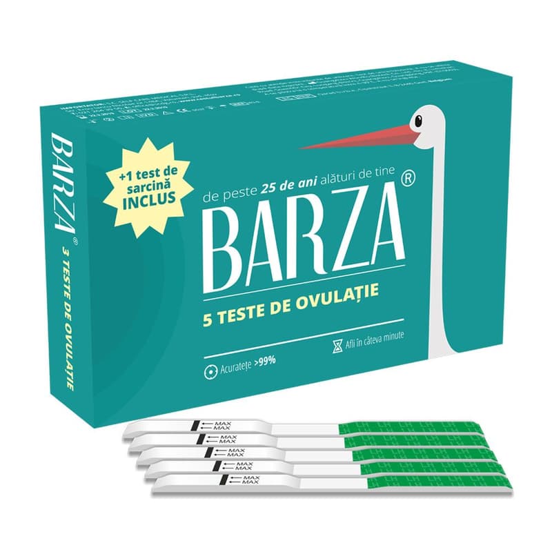 BARZA TEST OVULATIE BANDA 5BUC + 1 TEST SARCINA BANDA