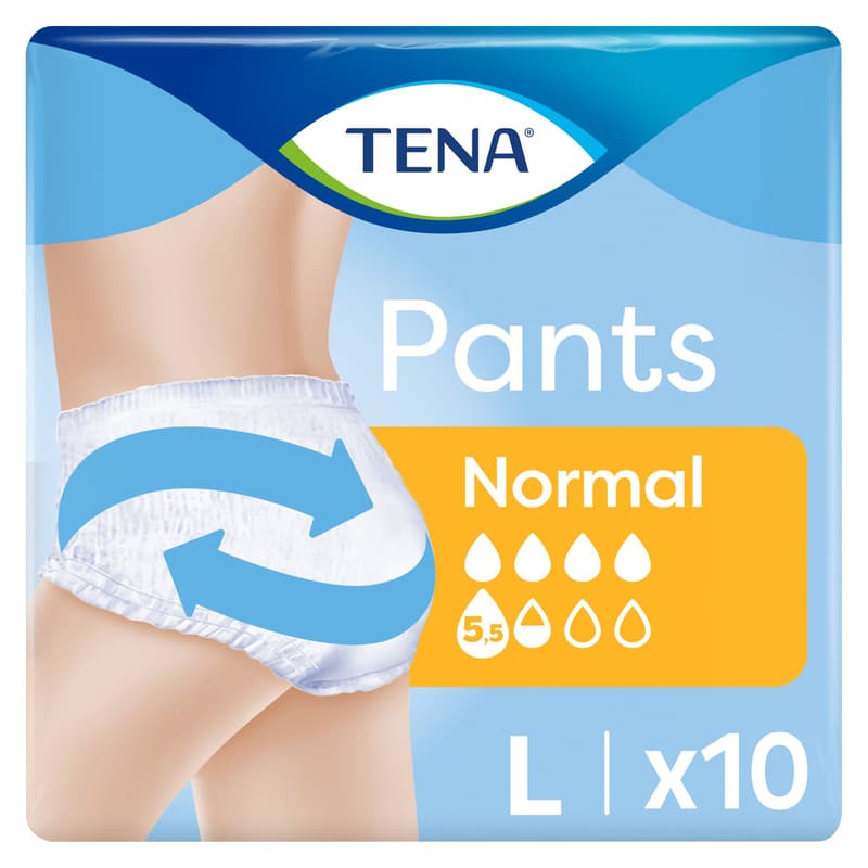 Tena Pants Normal Chilot pentru incontinenta adulti, marime L, 10 bucati