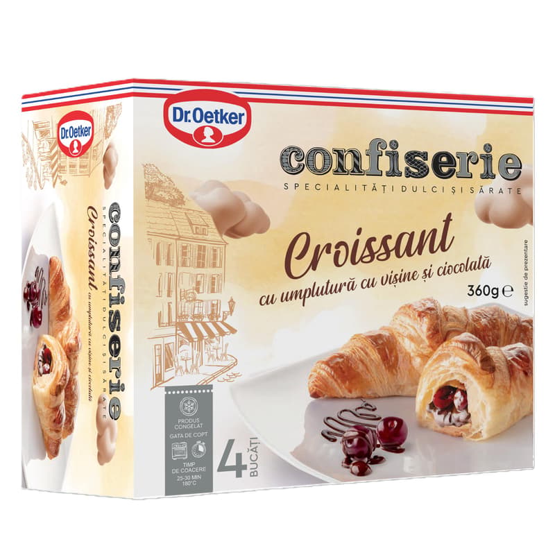 Dr Oetker Confiserie Croissant umplut cu visine si ciocolata