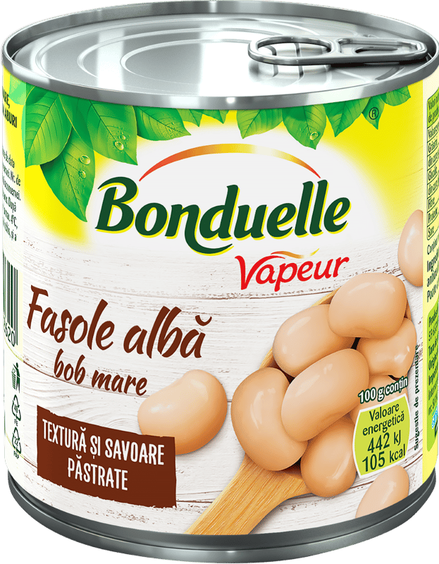 Bonduelle Fasole alba bob mare, vapeur