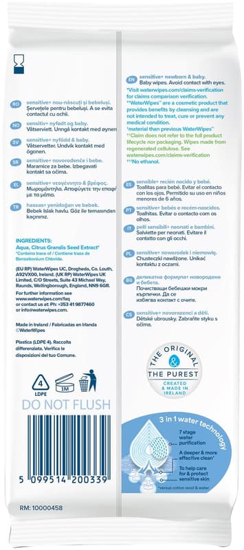 Water Wipes Biodegradable Wipes