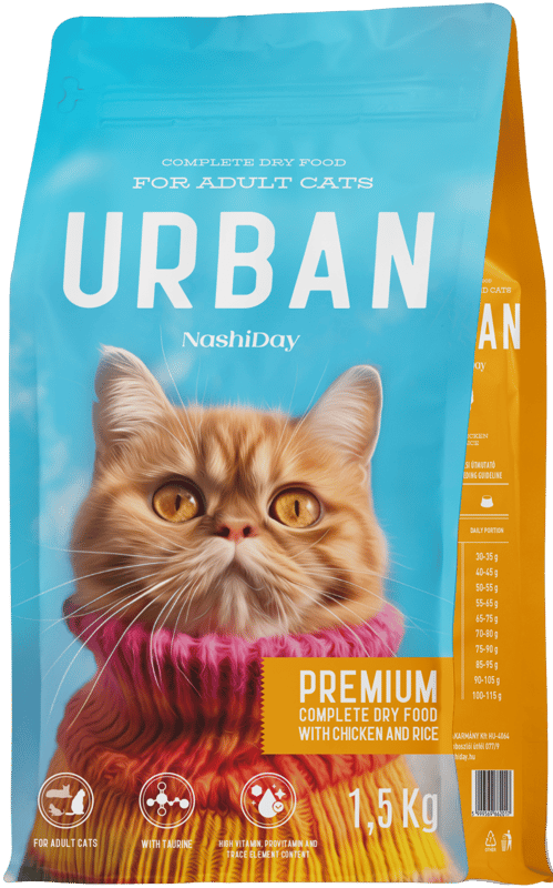 Urban Hrana uscata pentru pisica adult cu pui si orez