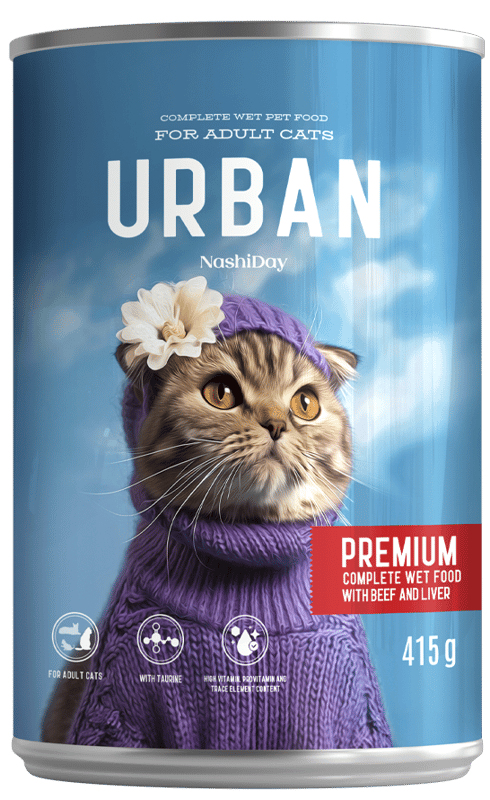 Urban Conserva pentru pisici cu vită ficat