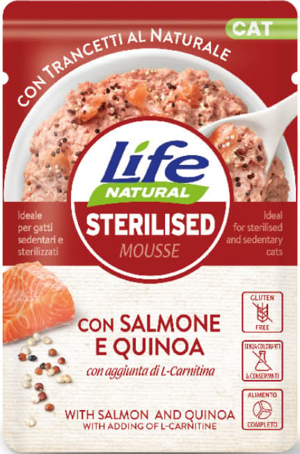 Life Sterile Adult Cat Sachet with Salmon and Quinoa