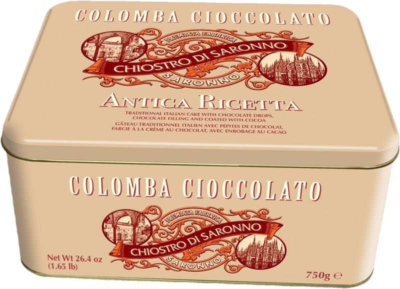 Chiostro di Saronno Colomba cu ciocolata elegance in cutie metalica