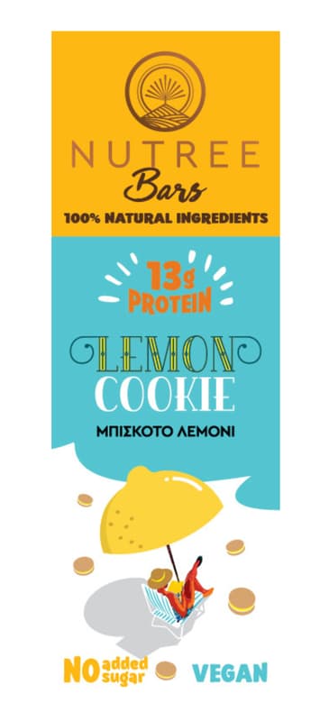 Nutree Baton Proteic Raw Vegan Lemon Cookie fara gluten