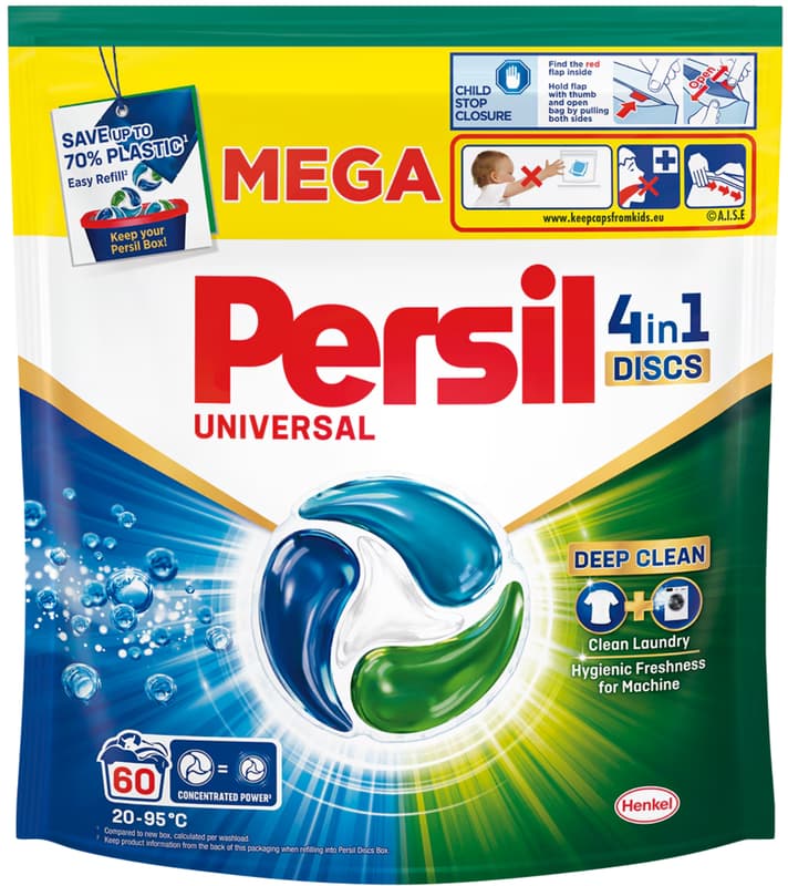 Persil Deep Clean 4in1 Discs Regular Detergent de rufe capsule