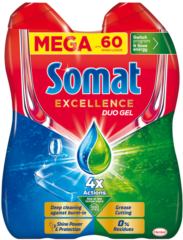 Somat Duo Gel 4xActions Detergent capsule pentru masina de spalat vase