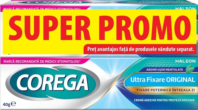 Corega Ultra Fixare Original Pachet promo crema adeziva pentru proteze dentare
