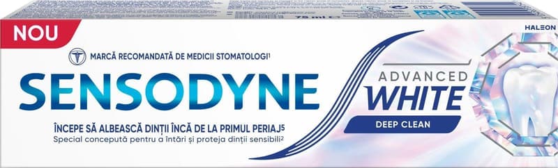 Sensodyne Advanced White Deep Clean Pasta de dinti pentru albire si protectie