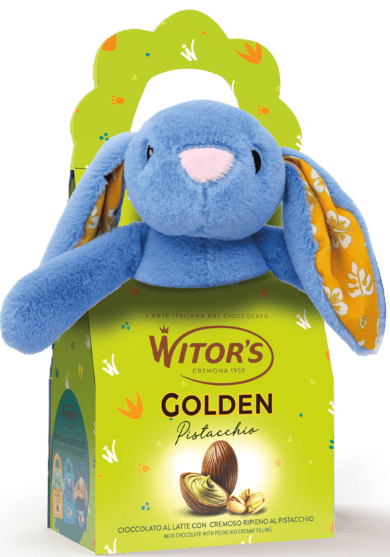Witors Golden eggs with pistachio and plush toy